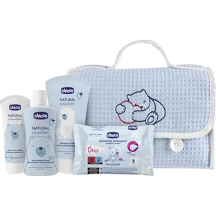 Chicco Natural Sensation Baby Cosmetic Set - Baby Cosmetics Kit - Light Blue