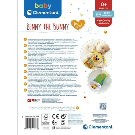 Clementoni Benny el conejito - Peluche para niños a partir de 0 meses