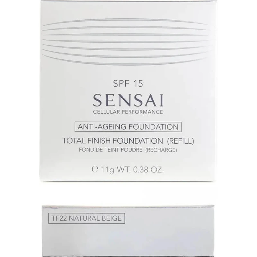 Kanebo Sensai Total Finish Foundation LSF 15 – Puder-Foundation – Nachfüllpackung Nr. TF 22 Natural Beige
