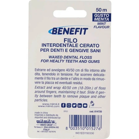 Benefit Gewachste Zahnseide mit Minzduft, 50 Meter