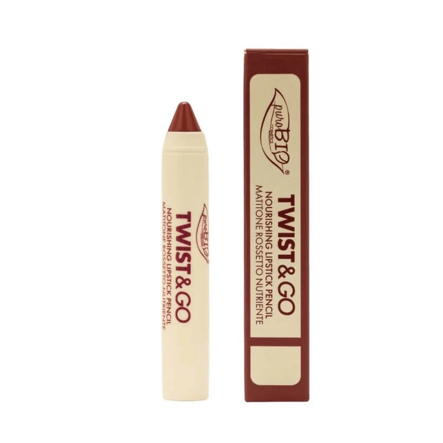 Puro bio twist &amp; go – ruj cremos hrănitor nr. 506 dark mauve