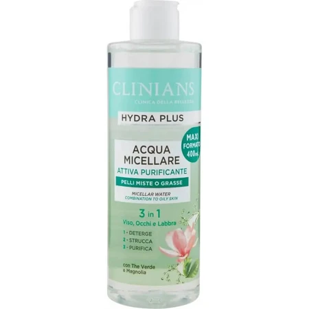 Clinians Hydra Plus – Mizellenwasser für Mischhaut oder fettige Haut, 400 ml