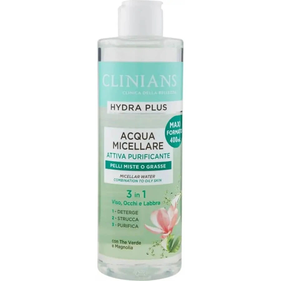 Clinians Hydra Plus – Mizellenwasser für Mischhaut oder fettige Haut, 400 ml