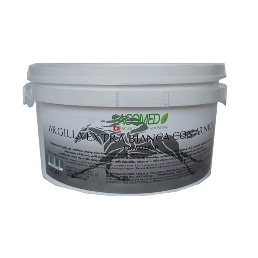 Lacomed Extra-White Clay with Arnica - Poultice for Horses: Muscle and Joint Recovery, 2 kg