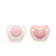 Chupetes ortodónticos de silicona Kiokids 2 — Conejito rosa, a partir de 0 meses