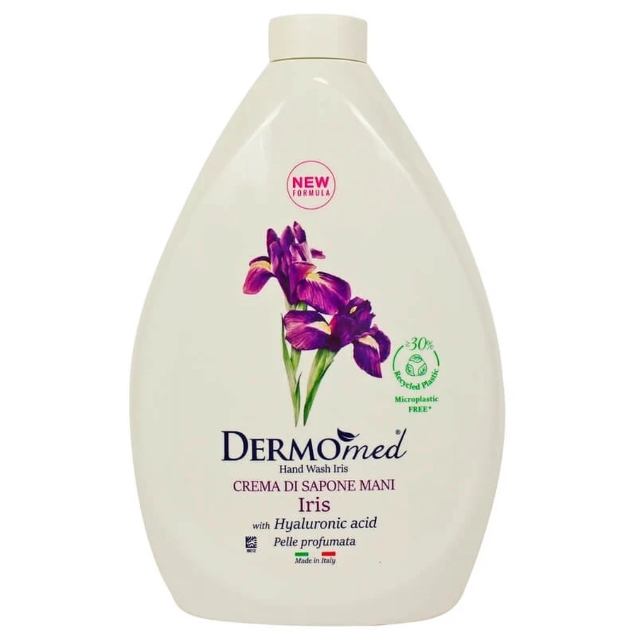 Dermomed Talkum und Iris – Handseifencreme – 1-Liter-Nachfüllpackung