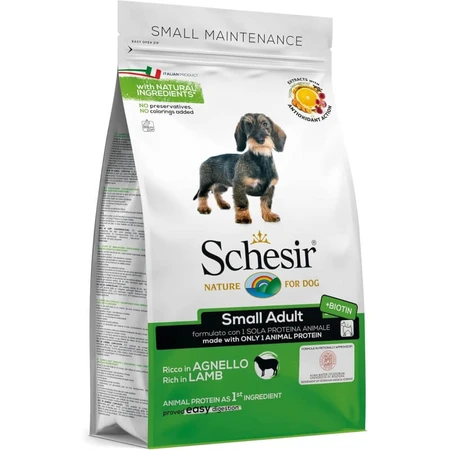 Schesir Small Maintenance Small Adult All-Lamb - Aliment complet pour chiens adultes de petite taille, 2 kg