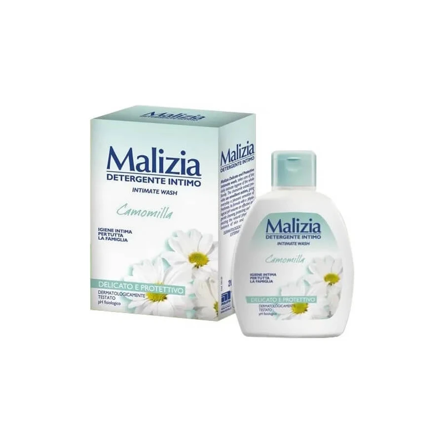 Malizia Camomilla - Gel nettoyant intime doux et protecteur, 200 ml