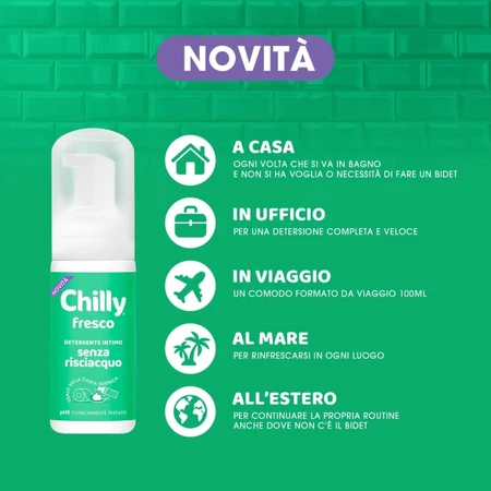 Chilly Fresco - Gel íntimo sin aclarado, 100 ml