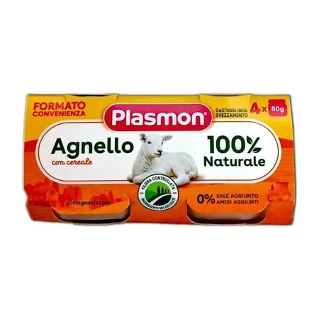 Plasmon Gehomogeniseerd lamsvlees 4x80 g