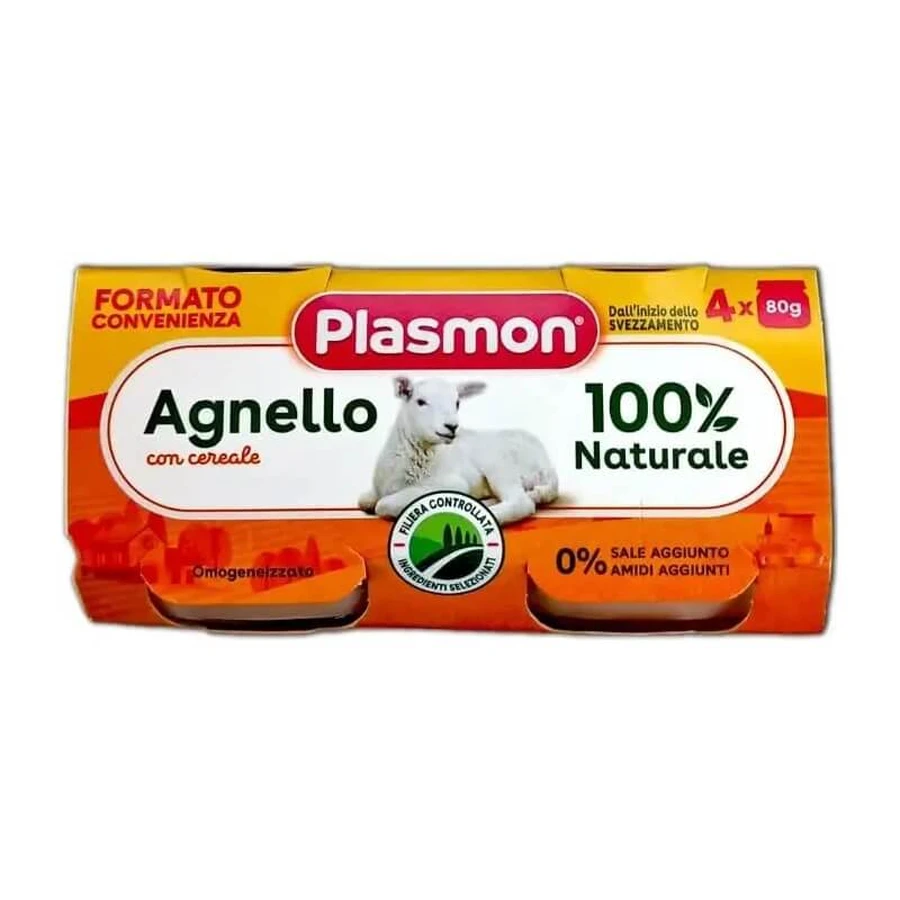 Plasmon Gehomogeniseerd lamsvlees 4x80 g