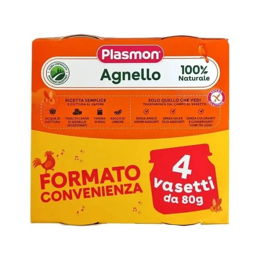 Plasmon Gehomogeniseerd lamsvlees 4x80 g