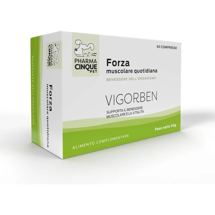 Pharma Cinque Pet Vigorben 60 tablets - dietary supplement for dogs and cats to support muscle health