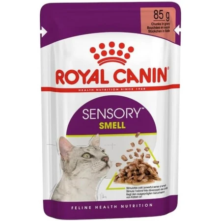 Royal Canin Sensory Smell Bites en salsa - Alimento completo para gatos adultos, 85 g