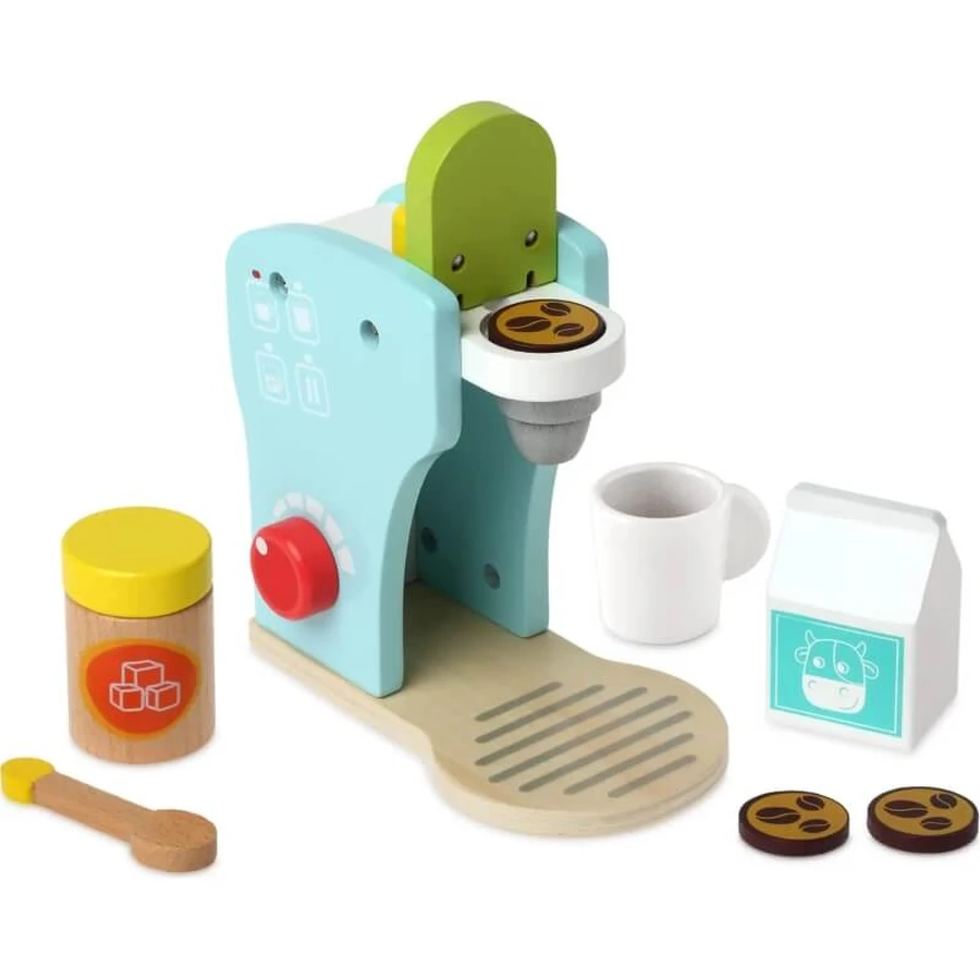 Kiokids Wooden Coffee Maker for Kids