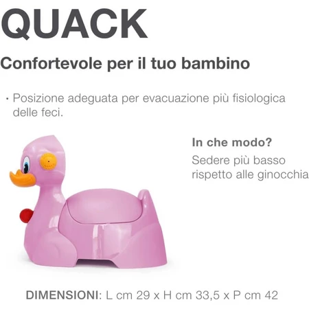 Okbaby Quack - Eendvormig potje voor kinderen - Roze
