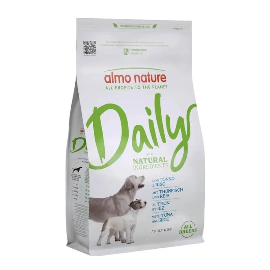 Almo Nature Daily Dog Tonijn & Rijst - Compleet voer voor volwassen honden, 1,2 kg