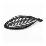 Ib Fashion Hair Fish-Shaped Hair Clip with Black Rhinestones