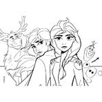 Lisciani Disney Frozen - 150-piece Maxi Floor Puzzle with a coloring page on the back