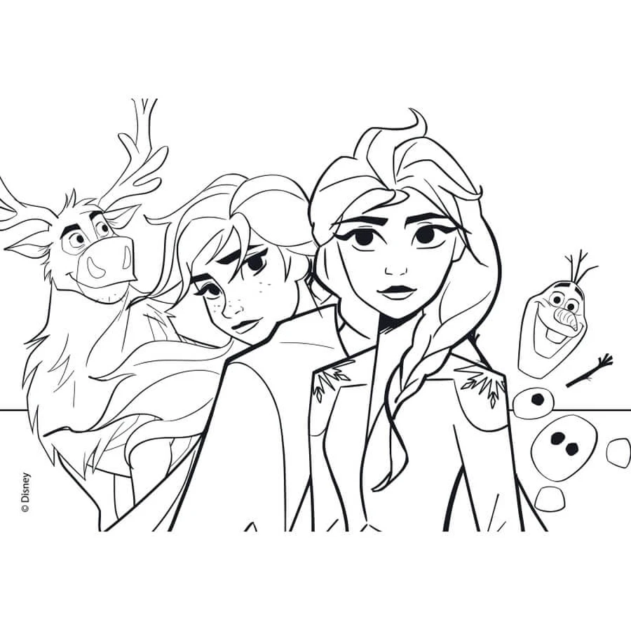 Lisciani Disney Frozen - 150-piece Maxi Floor Puzzle with a coloring page on the back