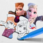 Lisciani Disney Frozen - 150-piece Maxi Floor Puzzle with a coloring page on the back
