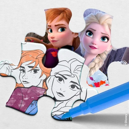 Lisciani Disney Frozen - 150-piece Maxi Floor Puzzle with a coloring page on the back