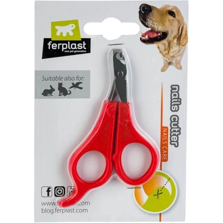 Ferplast Gro 5984 – Krallenschere für Katzen und kleine Hunde, mit rutschfestem Gummigriff