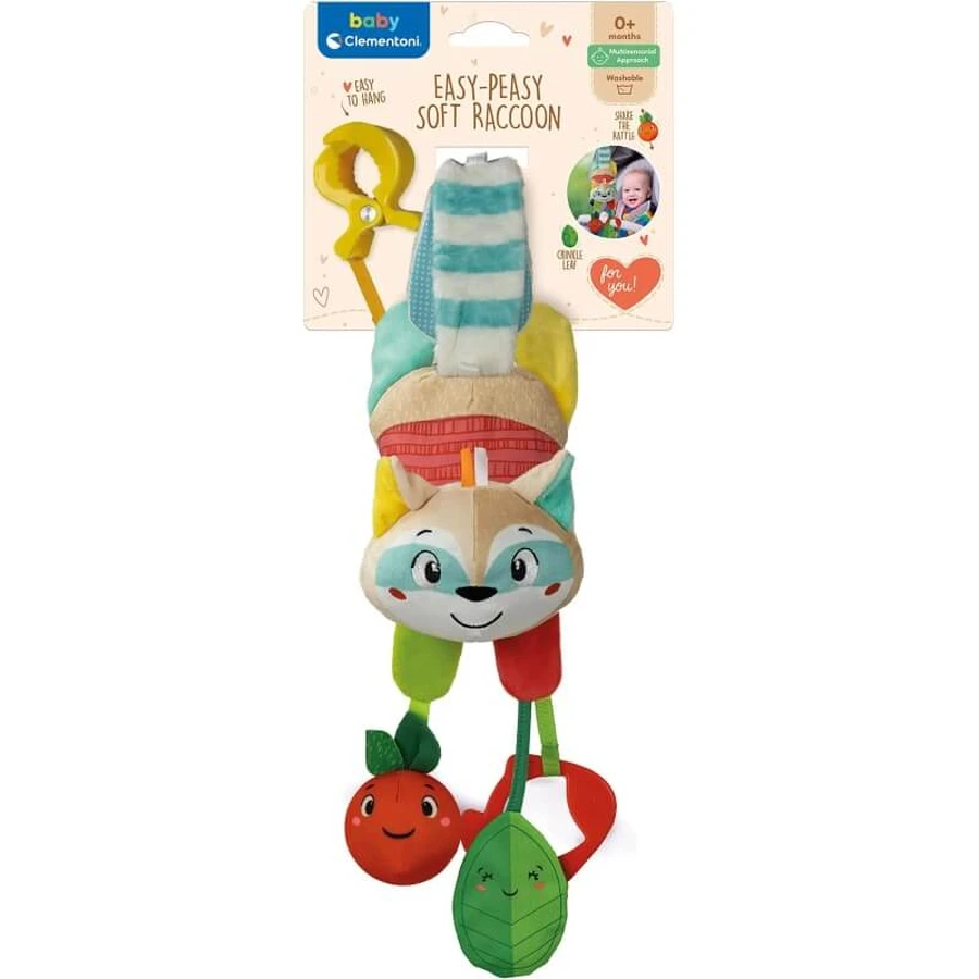 Clementoni Easy-peasy Soft Waschbär – Babyspielzeug
