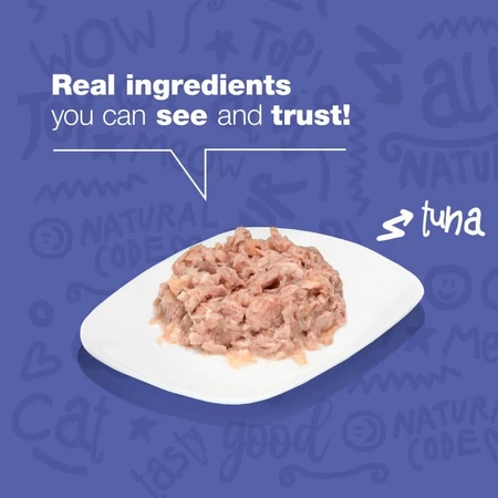 Natural Code 08 fileuri de ton – hrană completă pentru pisici adulte, 85 g