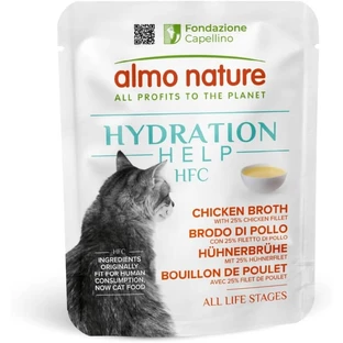 Almo Nature Hydration Help HFC-kippenbouillon voor volwassen katten, 50 g
