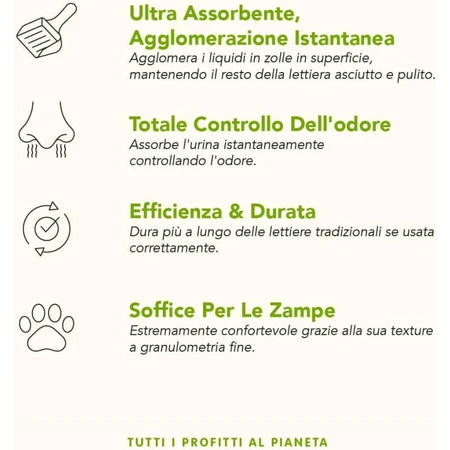 Litière naturelle pour chat Almo Nature - Litière à base de plantes, anti-odeurs, biodégradable et sans poussière, 2,27 kg
