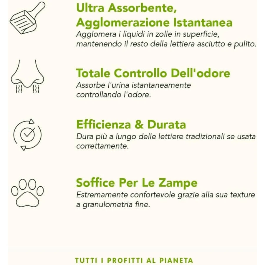 Litière naturelle pour chat Almo Nature - Litière à base de plantes, anti-odeurs, biodégradable et sans poussière, 2,27 kg