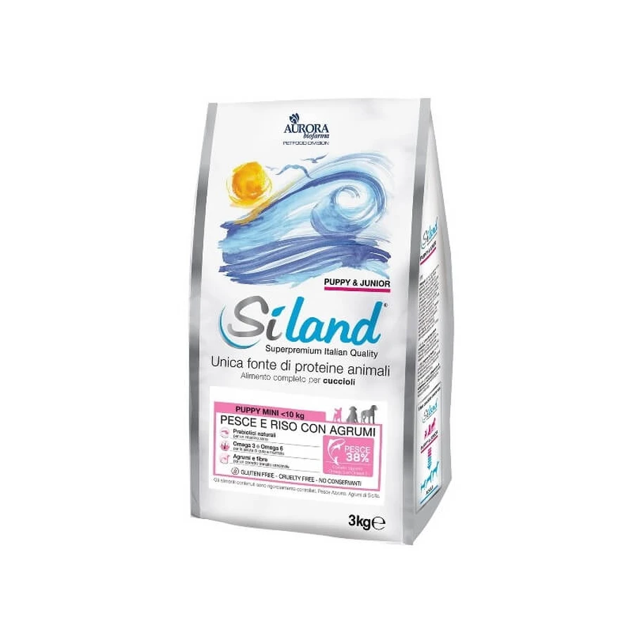Aurora Biofarma Siland Puppy & Junior with Fish, Rice, and Citrus - Dry Dog Food, 3 kg