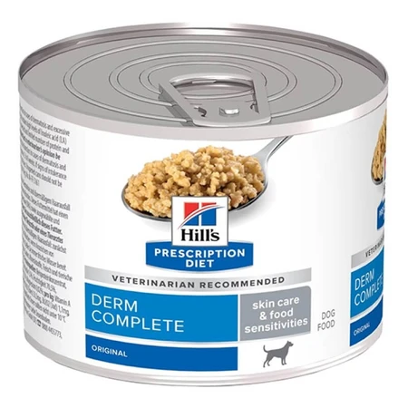 Hill's Prescription Diet Derm Complete - Hondenvoer voor honden met huidaandoeningen en voedselintoleranties, 200 g