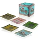 Set de fragancias naturales Ortigia: 5 platillos de cristal en una caja de color turquesa