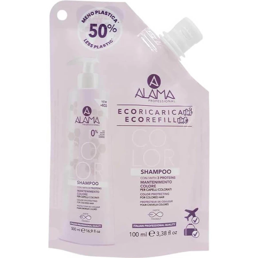 Alama Me Color – Farbschonendes Shampoo für coloriertes Haar, Nachfüllpackung, 100 ml