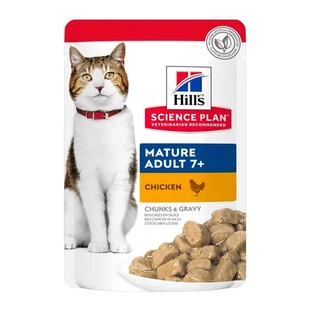 Hill’s Science Plan Mature Adult 7+ cu pui – hrană umedă completă pentru pisici adulte, 85 g