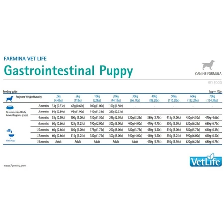 Farmina Vet Life Gastrointestinal Puppy - Alimento dietético para cachorros con problemas gastrointestinales, 12 kg