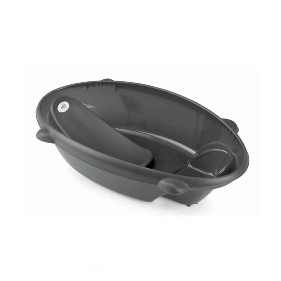 Cam Bollicina Anthracite Smoke U55 - Baby Bath with Two Ergonomic Seats for Ages 0 to 12 Months