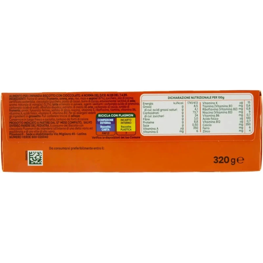 Plasmon Chocolate Cookie, 320 g