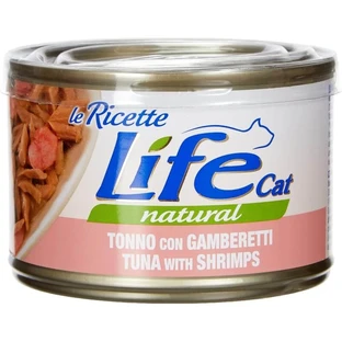 Life Petcare Life Cat Natural ton cu creveți – hrană umedă pentru pisici, 150 g