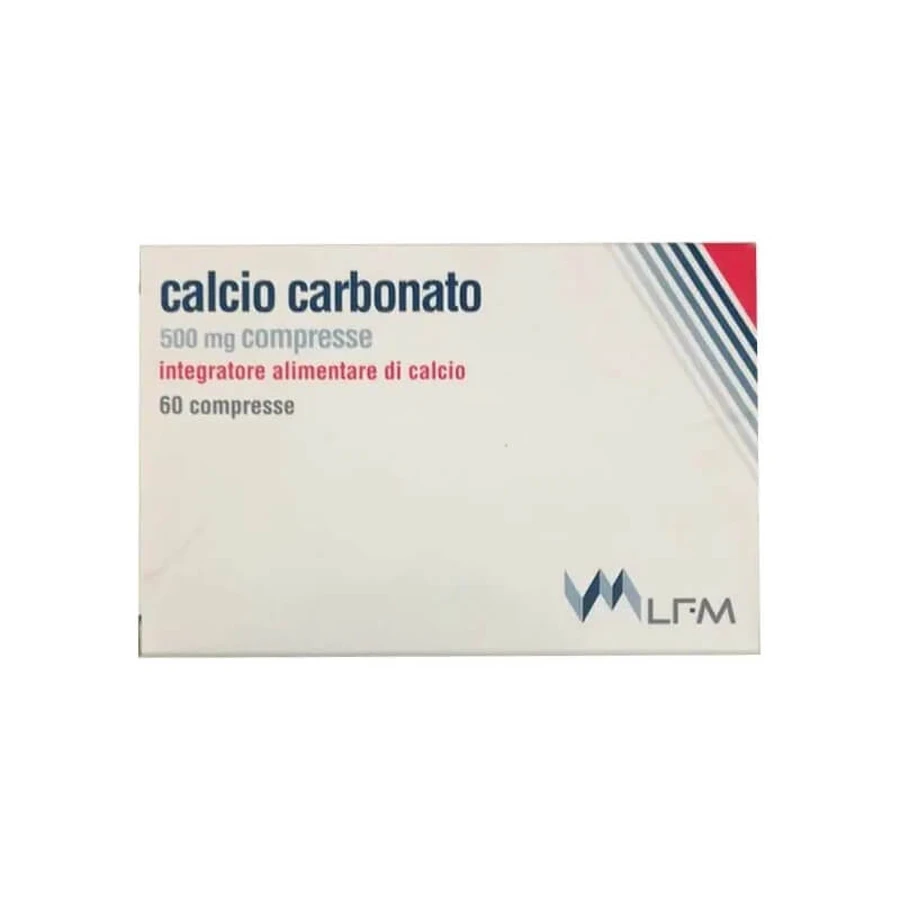 Calcium Carbonate, 60 tablets of 500 mg each - bone supplement
