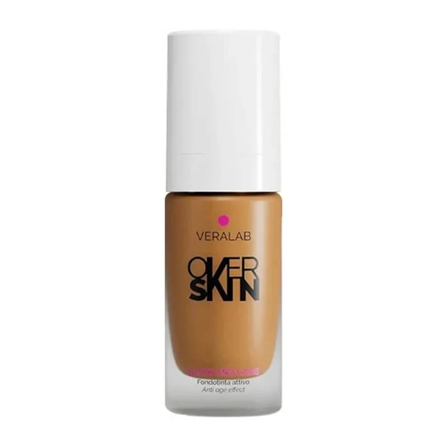 Veralab Overskin Glow and Care - Base de maquillaje activa, radiante e hidratante n.º 11 Bronce