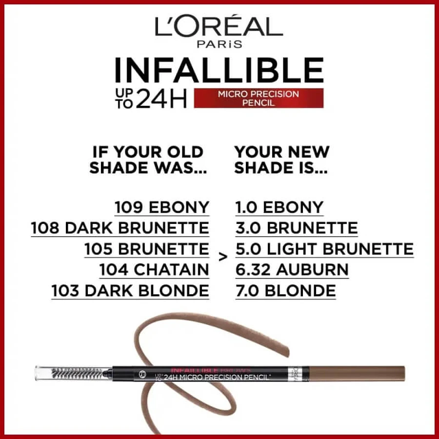 Crayon Micro Précision 24 h de L'Oréal Paris - Crayon à sourcils Micro n° 7.0 Blond