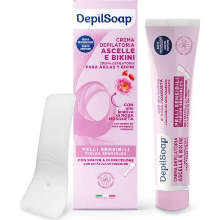 Depilsoap Hair Removal Cream for Underarms and Bikini Area, for Sensitive Skin, 75 ml