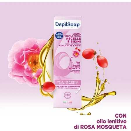 Depilsoap Hair Removal Cream for Underarms and Bikini Area, for Sensitive Skin, 75 ml