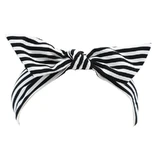 Ib Fashion Hair Headband - Black-and-White Striped Design