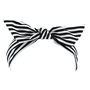 Ib Fashion haarband - zwart-wit gestreept ontwerp