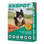 MSD Animal Health Exspot - 6 spot-on parasite prevention pipettes for dogs, 2 ml each