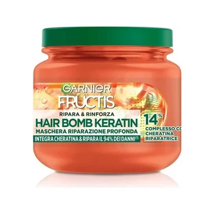 Fructis Repair & Strengthen Hair Bomb Keratin - Mascarilla reparadora profunda 320 ml